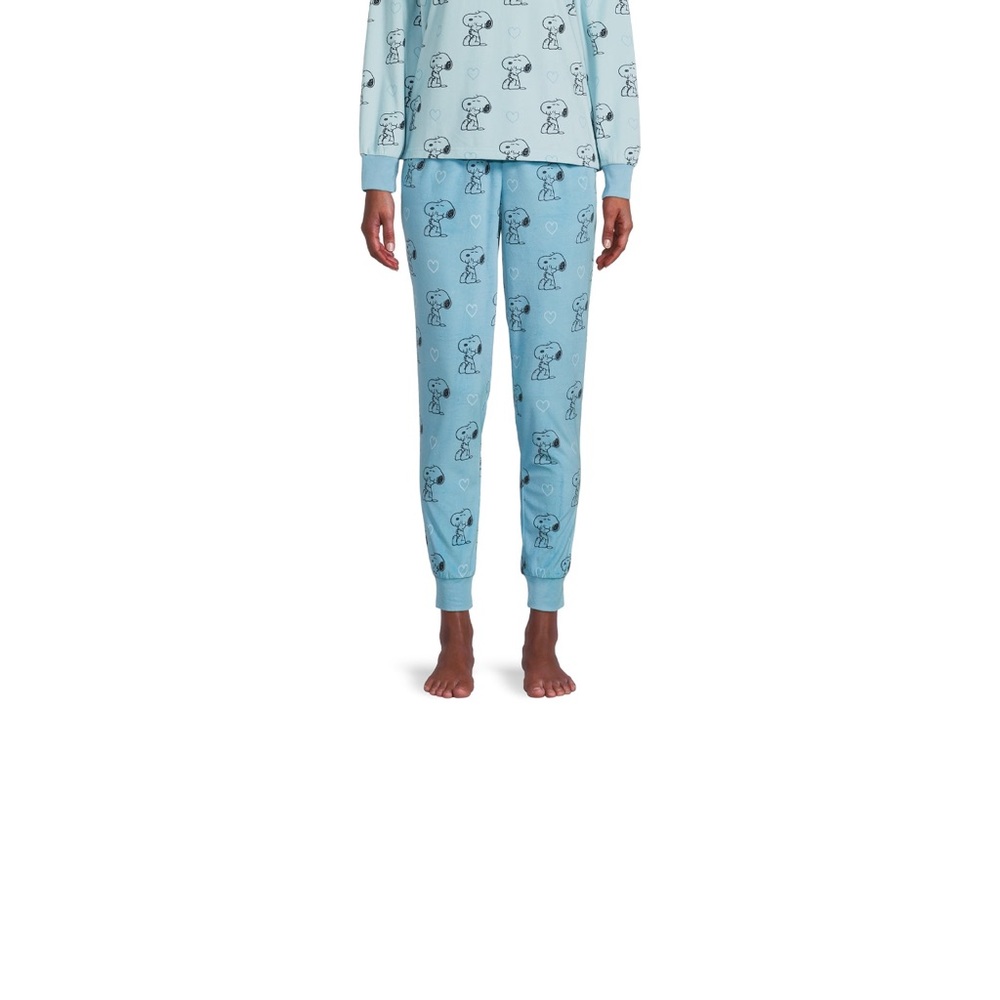 Peanuts Women’s Pajama Set, Blue - Picture 3 of 6